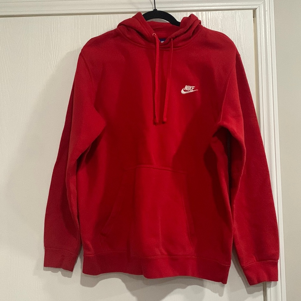 Red Nike hoodie large